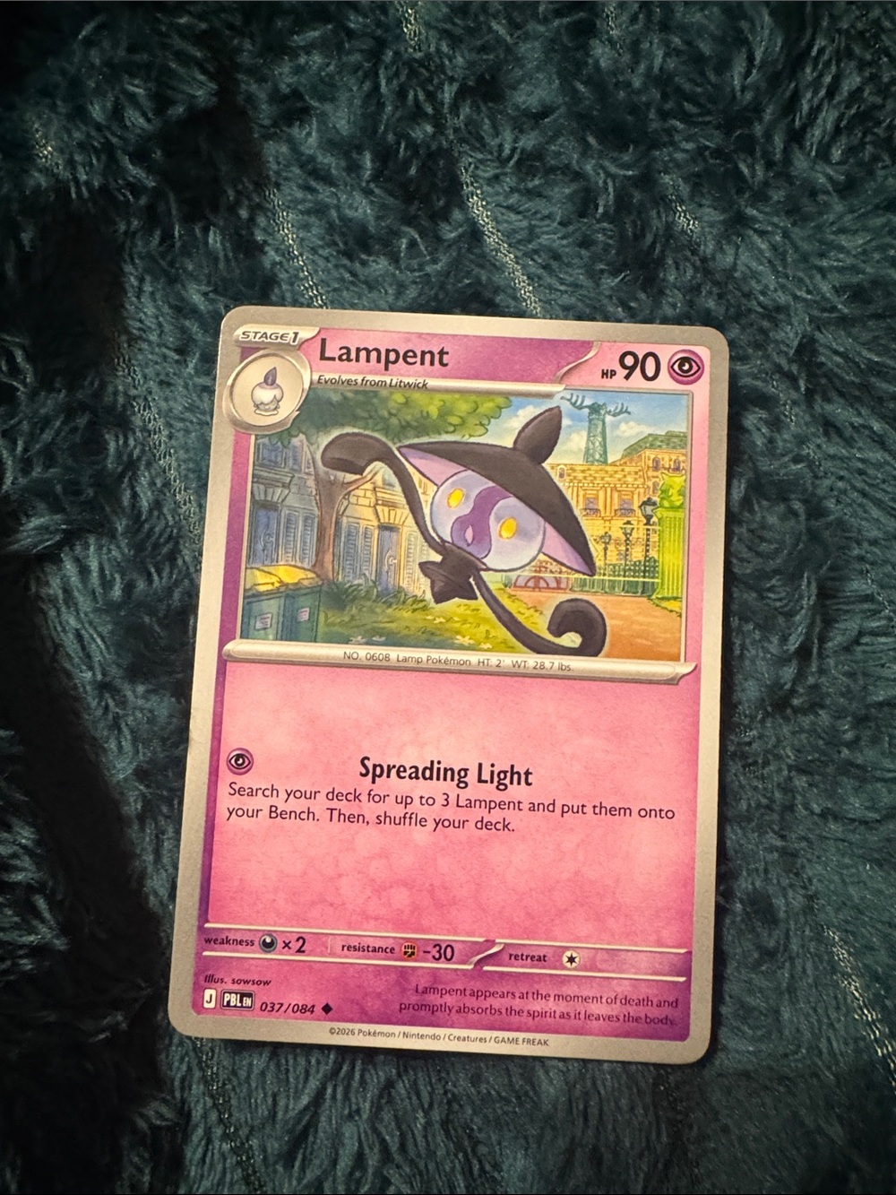 Lampent Pokemon Card